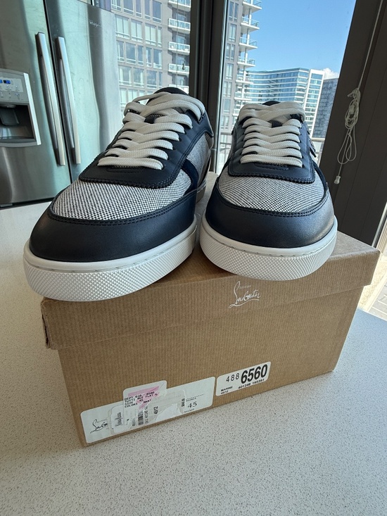 BRAND NEW Christian Louboutin Tutti Run Flat Sneaker 45 Marine Summertime NIB main image 7